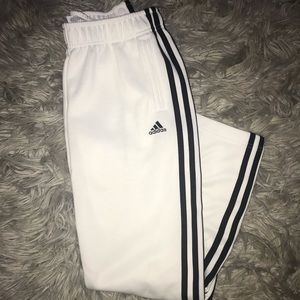 White adidas pants